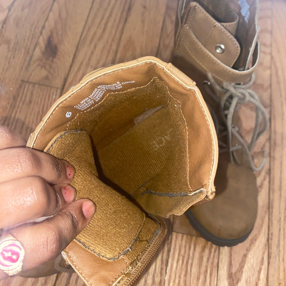 Brown leather boots for women